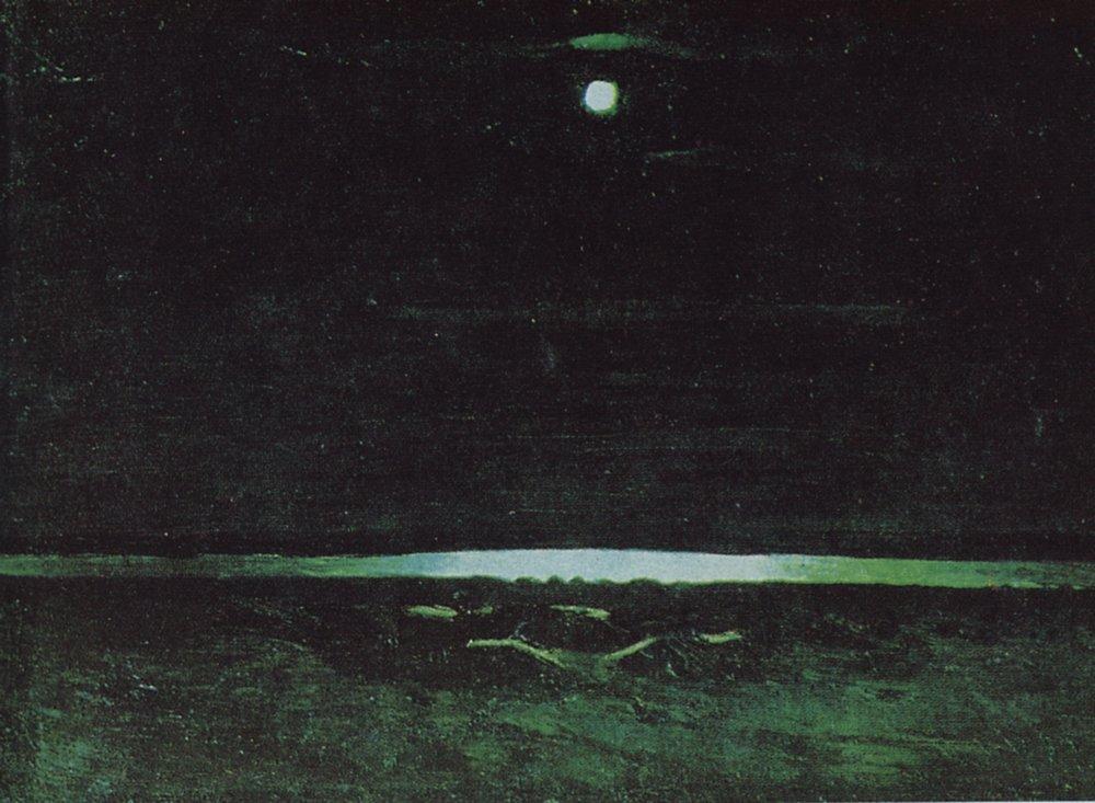 Arkhip Kuindzhi, “Moonlight Night on the Dnieper,” 1908