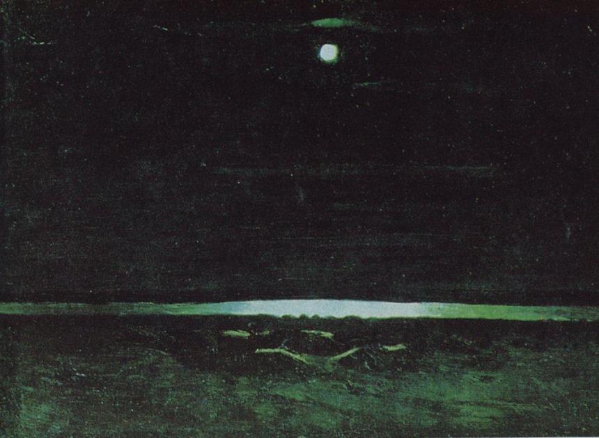 Arkhip Kuindzhi, “Moonlight Night on the Dnieper,” 1908